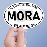 Mt Rainier National Park White Oval Bumper Sticker