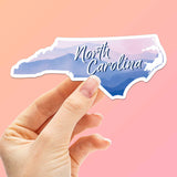 North Carolina Appalachian Mountains Sticker - Cute Southern Decals for Hydroflask Water Bottle & Laptop, Blue Ridge Mtns Asheville NC Gift