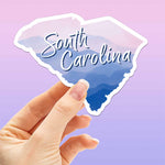 South Carolina Appalachian Mountains Sticker - Cute Southern Decals for Hydroflask Water Bottle & Laptop, Blue Ridge Mtns Greenville SC Gift