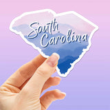 South Carolina Appalachian Mountains Sticker - Cute Southern Decals for Hydroflask Water Bottle & Laptop, Blue Ridge Mtns Greenville SC Gift
