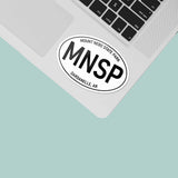 Mount Nebo State Park Arkansas White Oval Decal on Laptop