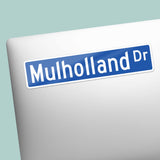 Mulholland Drive Los Angeles Street Sign Sticker - LA Decal