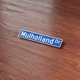 Mulholland Drive Los Angeles Street Sign Sticker - LA Decal