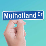 Mulholland Drive Los Angeles Street Sign Sticker - LA Decal