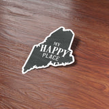 My Happy Place Maine Sticker