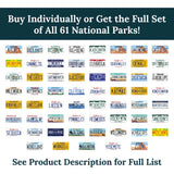 National Park License Plate Stickers - All 61 NP Decals