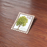 Nebraska State Tree Eastern Cottonwood Sticker - NE Vintage Stamp Decal