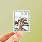 Nevada State Tree Bristlecone Pine Sticker - NV Vintage Stamp Decal