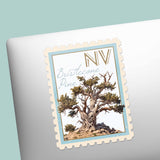 Nevada State Tree Bristlecone Pine Sticker - NV Vintage Stamp Decal