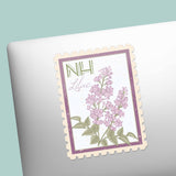 New Hampshire State Flower Lilac Sticker - NH Vintage Stamp Decal