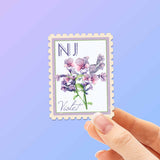 New Jersey State Flower Violet Sticker - NJ Vintage Stamp Decal