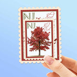 New Jersey State Tree Red Oak Sticker - NJ Vintage Stamp Decal