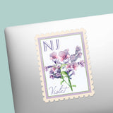New Jersey State Flower Violet Sticker - NJ Vintage Stamp Decal