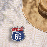 New Mexico Blue Route 66 Sticker - Cool NM Vintage Highway Sign Decal
