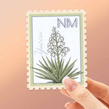 New Mexico State Flower Yucca Sticker - NM Vintage Stamp Decal