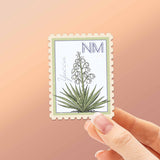 New Mexico State Flower Yucca Sticker - NM Vintage Stamp Decal