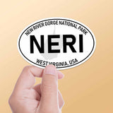New River Gorge National Park White Oval Bumper Sticker