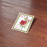 New York State Flower Rose Sticker - NY Vintage Stamp Decal
