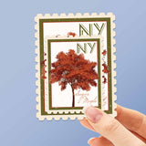 New York State Tree Sugar Maple Sticker - NY Vintage Stamp Decal