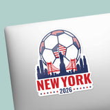 New York City Skyline USA Soccer Sticker - NYC Sports Decal 2026