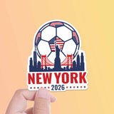 New York City Skyline USA Soccer Sticker - NYC Sports Decal 2026
