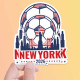 New York City Skyline USA Soccer Sticker - NYC Sports Decal 2026