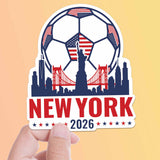 New York City Skyline USA Soccer Sticker - NYC Sports Decal 2026
