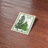 North Carolina State Tree Pine Sticker - NC Vintage Stamp Decal