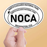 North Cascades National Park White Oval Bumper Sticker