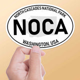 North Cascades National Park White Oval Bumper Sticker