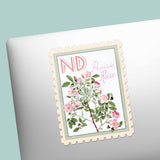 North Dakota State Flower Prairie Rose Sticker - ND Vintage Stamp Decal