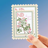 North Dakota State Flower Prairie Rose Sticker - ND Vintage Stamp Decal