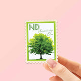 North Dakota State Tree American Elm Sticker - ND Vintage Stamp Decal