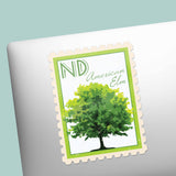 North Dakota State Tree American Elm Sticker - ND Vintage Stamp Decal