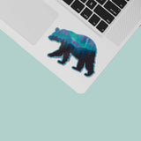 Cute Northern Lights Bear Decal on Laptop