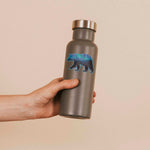 Northern Lights Bear Decal on Water Bottle