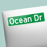 Ocean Drive Miami Sticker - Florida Street Sign Decals