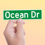 Ocean Drive Miami Sticker - Florida Street Sign Decals
