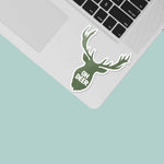 Oh Deer Antler Buck Decal on Laptop