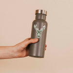 Oh Deer Antler Buck Hunting Decal on Water Bottle