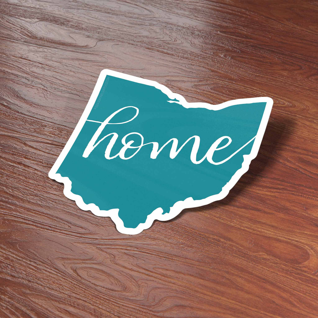 Ohio Home Sticker - Cute Midwest Bumper Decals, OH Buckeye State ...