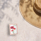 Ohio State Flower Carnation Sticker - OH Vintage Stamp Decal