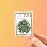Ohio State Tree Buckeye Sticker - OH Vintage Stamp Decal