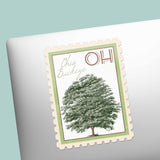 Ohio State Tree Buckeye Sticker - OH Vintage Stamp Decal