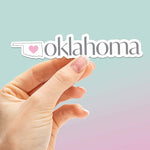 Oklahoma Heart Sticker - Cute OK Decals