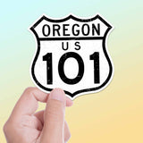 Highway 101 Oregon Coast Road Sign Sticker