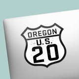 Oregon Highway 20 Road Sign Sticker