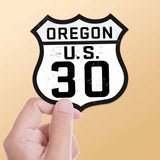 Oregon Highway 30 Road Sign Sticker - Columbia River Hwy