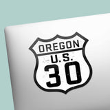 Oregon Highway 30 Road Sign Sticker - Columbia River Hwy