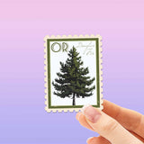 Oregon State Tree Douglas Fir Sticker - OR Vintage Stamp Decal